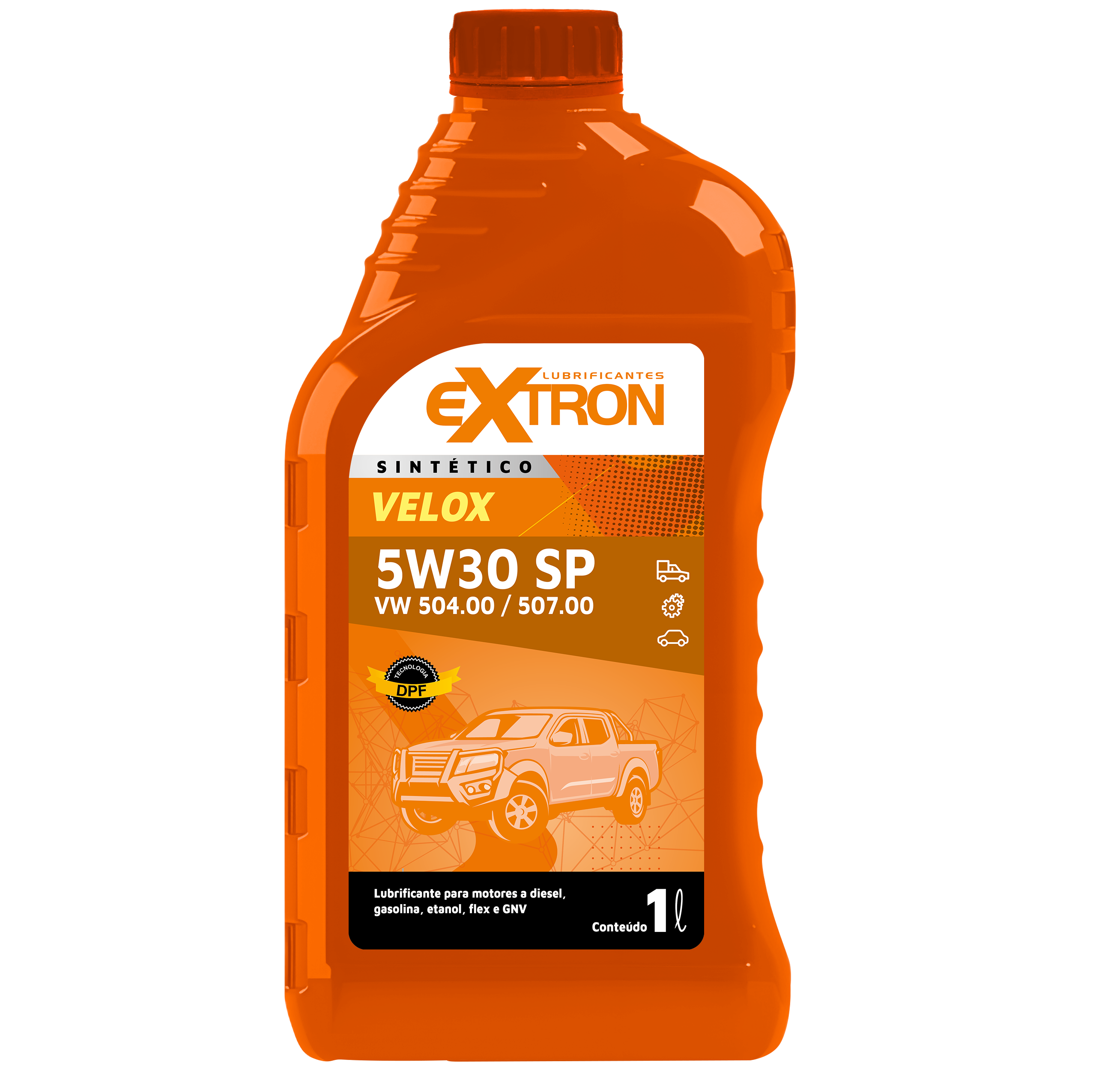 Imagem destaque de OLEO EXTRON VELOX API SP C3 DPF 504/507 5W30 1 LITRO