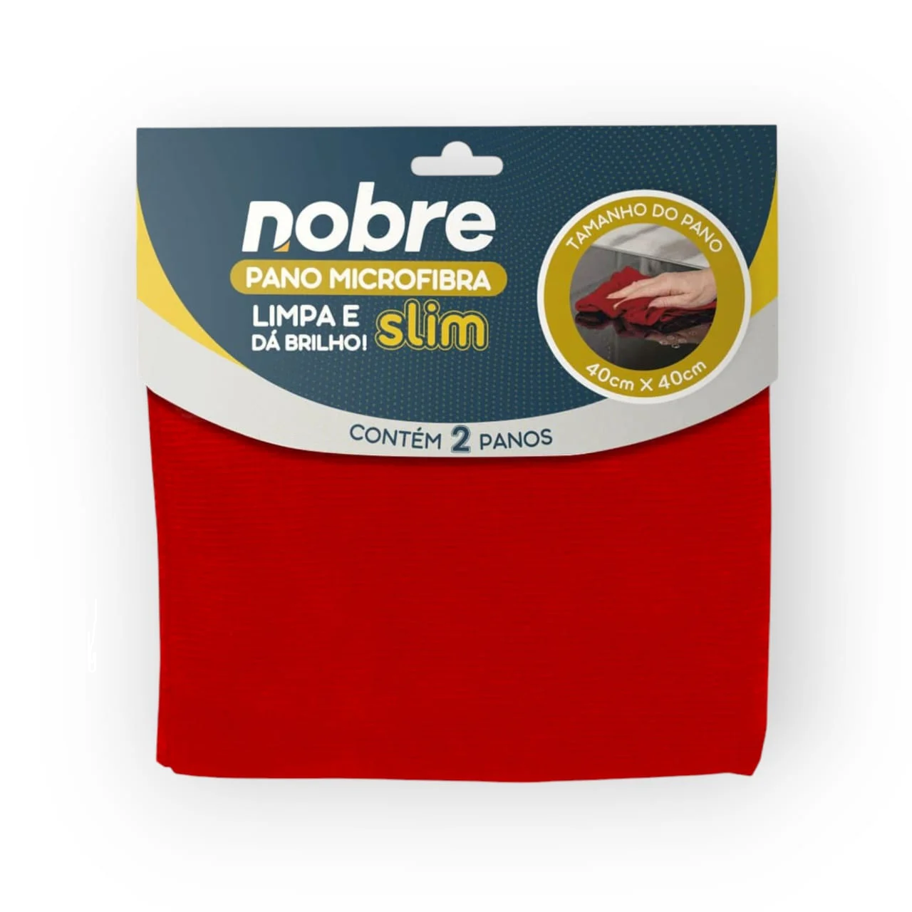 Imagem destaque de PANO MÁGICO MICROFIBRA VERMELHO 40X40 – 2 UNIDADES