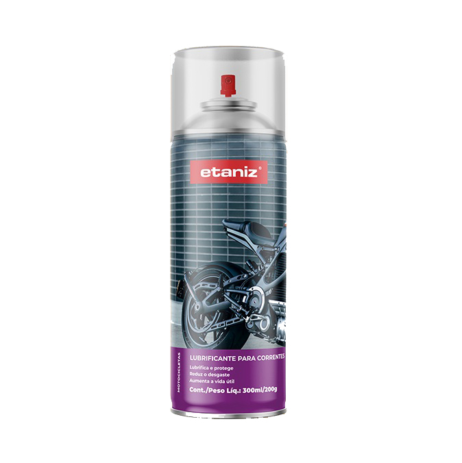 Imagem destaque de LUBRIFICANTE SPRAY CORRENTE MOTO ETANIZ – 300ML